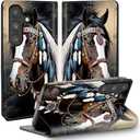 TSNJTBDL Case for Galaxy S26 Plus Wallet Case with Card Holder, RFID Blocking Full Coverage PU Leather Shockproof Cover, Phone Case for Samsung Galaxy S26 Plus 6.7" - Horse