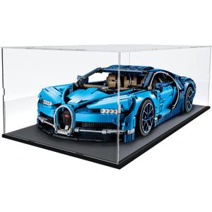 Acrylic Display Case for 1/8 1/10 Scale Diecast Car, Clear Display Box for Collectible,Countertop Model Car Showcase for Lego 42143/42083/42096/42125 , Figure,Toy, 23.6x11.8x7.9 inch