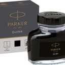 Parker Fountain Pen Ink Bottle, Black QUINK Ink, 57 ml Fountain Pen Refill (1.9 fl oz)