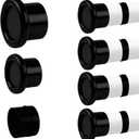 INCREWAY 4Sets Rod End Caps, Tension Rods End Cap Anti-Skid Non-Slip Waterproof Rubber Cap Fit for 28-32mm Telescopic Poles(Black)