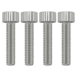 M6x25 Titanium Bolts (4PC) - Lightweight Design | Ideal for Humid/Salty Environments | Socket Head Hex Key No Washer | MTB/Motorcycle Bolts | Natural Color