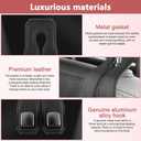 2 Pack Upgrade Car Purse Hook for Car, Headrest Hooks for Car,Car Seat Bag Hooks for Headrest,Premium Leather Car Headrest Hanger with Metal Hooks,Car Organizer Backseat Gadgets (Volcano red)