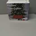 Blissun Christmas Tree Ring, 28.5" Plastic Christmas Tree Collar, Christmas Tree Skirt for Artificial Christmas Trees Decoration (Extra Large, White)