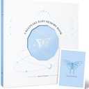 Tivellary Baby Memory Book - Gender Neutral Baby Book Keepsake with Silver Foil Design, Baby Photo Album for First 5 Years, Baby Books for Baby Shower, Pregnant Mom Gifts, 10" x 10", Set of 2