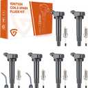 UF230 Ignition Coil & Iridium Spark Plugs, Set of 6, Fit For Compatible with Toyota Lexus 4Runner Tundra Land Cruiser Sequoia, Fit For Lexus GS430 GX470 LS430 LX470, 4.3L 4.7L V8, w/Coil Harness