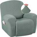H.VERSAILTEX Super Stretch Recliner Cover Recliner Couch Covers Recliner Chair Cover Form Fitted Non Slip Reclining Slipcovers for Standard Large Recliner, Soft Thick (1 Pack, Sage)