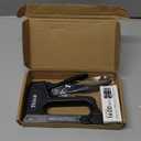 THINKWORK Light Duty Staple - Upholstery Staple  for Wood with 1600pcs JT21 Staples 1/4", 5/16", 3/8" and Staple Remover, Fabric Stapler  for Crafts, Home Use, Wall, DIY, Lights Decora, Blue