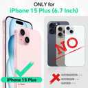 TUCCH Case for iPhone 15 Plus with Detachable Card Wallet, [Magnetic Wireless Charging] Slim RFID Blocking Finger Ring Grip Kickstand, PU Leather Protective Cover Compatible with iPhone 15 Plus, Blue