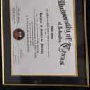 GMFrames 8.5x11 Wood Diploma Frame with Black Mat or Display 11x14 Certificates without Mat,Tempered Glass,Rustic Black Finish with Gold Trim