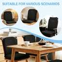 Big Hippo Ergonomic Lumbar Support & Memory Foam Seat Cushion Set - Sciatica & Tailbone Pain Relief for 8+ Hours Sitting - Non-Slip Desk Chair Pad for Office, Car & Wooden Dining Chairs (Black)
