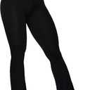 Sunzel Flare Leggings, Crossover Yoga Pants with Tummy Control, High-Waisted and Wide Leg, Size M