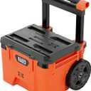 Klein Tools 54100MBX MODbox Rolling Tool Box, Heavy Duty Portable Tool Organizer with Side Mounting, 10-Inch Rubber Wheels, Removable Handle, Deep Stackable Set