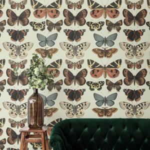 Affrolling Vintage Butterfly Peel and Stick Wallpaper, 15.75"x118" Boho Removable Waterproof Vinyl Renter Friendly Adhesive Wall Paper Contact Paper for Cabinet Drawer Wall Decor