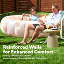 SLOOSH Inflatable Swimming Pool,5.5ft x 20 Inch Full-Sized Blow Up Durable Thickened Luxury Above Ground Family Pool with Comfortable Backrest for Summer Water Party Backyard Garden Lawn,Sandy