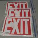 3 x 3 x Exit Sign Stickers, Exit Signs Designed as per NFPA Safety Standards (10 x 7 inches) Premium UV Protected, Strong Adhesive Vinyl Scratch, Fade Resistance and Spill Proof, Indoor and Outdoor
