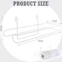 CroBlissful Paper Towel Holder for Wire Shelving 5'' D x 12'' W x 4.5'' H Hanging Paper Towel Holder Wire Shelf Accessories for Camp Dorm Laundry Room Stove Kitchen (White)