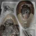 OYEARS Boho Table Lamps Bedroom Living Room Set 2,Suitable for Small Space,Farmhouse RattanTable Lamp 19Rustic Egg Design Resin Light Decoration,Nightstand Bedside Lamps for Office Study Rest (Brown and Beige)