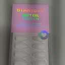 BTArtbox White Press On Nails Short - Soft Gel Press on Nails Almond, White Glue on Nails with Nail Glue, Reusable Stick on Nails in 16 Sizes, Cream Puff