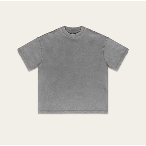 Arssm Men Oversized T Shirts Vintage Tee Loose Fit Short Sleeve Casual Streetwear Baggy Washed Unisex Tops, Size L, Pack of 1, Grey