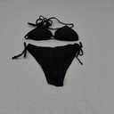 2 Piece Bikini Sets for Women Halter Triangle Bikini Tops Brazilian String Swimsuit Full Coverage Bottom Bathing Suit (Small)