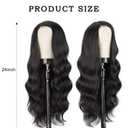 13x6 Wavy Wig HD Lace Front Wigs Pre Plucked Pre Cut 180% Density Natural Black Body Wave Lace Frontal Wigs Human Hair for Women Glueless Synthetic Wig (24 Inch)