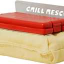 Grill Rescue Griddle Brush Bristle-Free, Heavy-Duty Griddle Cleaner for Flat Tops & BBQ Griddles | Heat Resistant, Safe for Nonstick Surfaces, Cast Iron & Stainless Steel (Griddle Head)