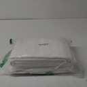 Amazon Basics Soft, Comfortable Queen Size Bed Sheets, Deluxe Microfiber, 4-Piece, Bright White Striped