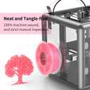 IEMAI Transparent PLA Filament 1.75mm, Clear Glitter Rose Red, Sparkling 3D Printer Filament Up to 600mm/s Printing, 1kg Spool for Artistic Creations & Home Decor