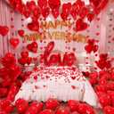 Valentines Day Balloons decorations, Red Heart, Anniversary, Love Foil Balloons - Romantic Room Decor for Galentine's Birthday Wedding Anniversary Proposal & Couples Special Events Party Decor