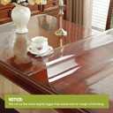 42 x 90 in Clear Table Protector, Plastic Table Cover 2mm Thick | Waterproof PVC Vinyl Desk Mat for Coffee, Dining, Dresser & Nightstand Tops, Wipe Clean, Spill & Stain Protection, Soft Glass