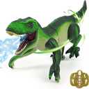 Remote Control Dinosaur Toy for Kids - Birthday Gifts for Ages 3 4 5 6 7 8 9 10 11 12 Year Old, RC Walking Dino with Roaring Sound & Spray & Light, Interactive Toy for Boys Age 3-12