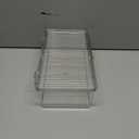 Isaac Jacobs Medium Stackable Organizer Bin (10.75x6.5x3.7) w/ Hinged Lid, Clear Storage Box, Home, Office, School, Fridge, Bathroom, Kitchen, Pantry Container, BPA-Free, Food Safe (Medium, Clear)