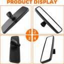 GoaMotors Black Rear View Interior Mirror Compatible with VW Golf MK4/MK5/MK6 Jetta Passat B5 Bora Rearview Mirror, Replace 18D 857 511, 3C0857511, 3B0857511H, 3B0857511G, for Jetta Rear View