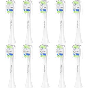 Replacement Toothbrush Brush Heads Compatible with Philips Sonicare Electric Toothbrushes with Click-on System Dupont Bristles for Optimal Plaque Remove, Pack of 10, White