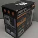 AIRMSEN Grind & Brew Coffee Maker with Built-in Grinder, Programmable Single Serve Coffee Maker - 5 Cup Capacity, 3 Grind Settings, Auto Keep Warm & Glass Carafe for Home and Office