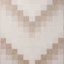 Nicole Miller New York Patio Country Ombre Chevron Indoor Outdoor Area Rug, UV Fade Resistant, Low Pile, Beige/Cream, 6'6"x9'2"