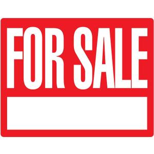 Cosco For Sale Yard Sign Kit 19" x 15" Red and White Corrugated 2 Sided Sign with Stake Outdoor Lawn Sign 1 Count (098534)