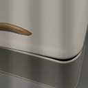 Navaris Bread Box - Metal Bread Bin Storage Tin with Front Opening Drop Down Door for Kitchen Counter or Shelf - Breadbox Storage Container - Cream