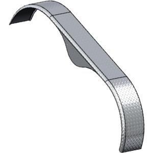 Tie Down Trailer Fenders - Tandem Trailer Axle - Aluminim Diamond Tread Trailer Fender - 72" long 9" wide 18" tall