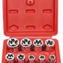 14Pcs E-Torx Star Socket Set with Case, 1/4, 3/8, 1/2 in. Drive Female External Star Socket Set E4-E24 Torque Socket Set