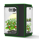 MELONFARM 2-in-1 Grow Tent, 48"X36"X72" High Reflective Diamond Mylar with Multi-Chamber and Floor Tray for Hydroponic Indoor Growing