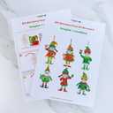 Winlyn 24 Sets Christmas Craft Kits Winter Crafts DIY Santa's Helper Elf Ornaments Decorations Arts Sets Elf Christmas Foam Stickers for Kids Holiday Festive Home Classroom Activities Party Favors