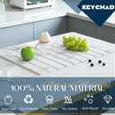 KEYCHAD Large Stone Drying Mat for Kitchen Counter - 24x16 Quick Drying Collapsible Dish Drying Mat - Super Absorbent Diatomaceous Earth Mat - Stone Dish Drying Mat for Cups Dishes
