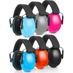 Amylove 6 Pcs Kids Noise Cancelling Headphones 27db Adjustable Earmuffs for Autism Sensory Toddler Children(Assorted Colors)