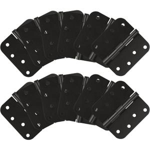 Design House 12-Pack Rounded Steel Door Hinges, Oil Rubbed Bronze - 4-inch x 4-inch Interior Hinges, 5/8-inch Radius, Fits Standard Doors Design House 189977