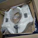 Drive Medical 2-in-1 Raised Toilet Seat with Removable Padded Arms - Elevated Bathroom Safety Support - Secure Locking Attachment - Easy Height Assistance - Durable Construction, Standard Toilets