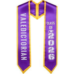 3 x Graduation Stole Class of 2026 Unisex Adult Personalized Graduation Sash Grad Gifts Decorations