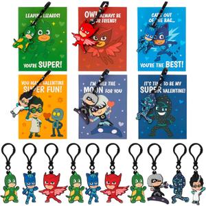 24 Set Valentines Cards for Kids Classroom, Non-Candy Class Valentines Day Gifts for Kids Boys & Girls, Valentine Favors for School Parties