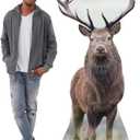 Cardboard People Deer Life Size Cardboard Cutout Standup, One Size