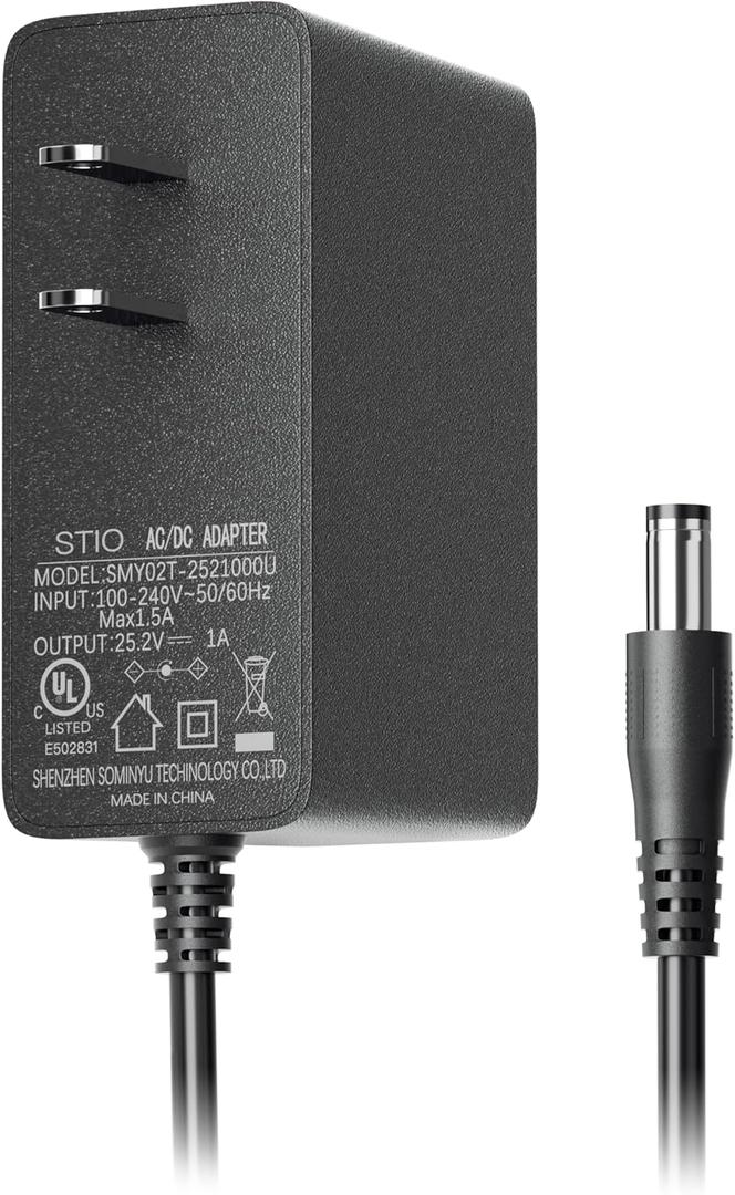 stio 25.2V AC/DC Adapter Compatible with Ninebot by Segway Zing E8 E10 E12 C8 C9 C10 C20 C2 Pro E2 Plus 21.6V Lithium Battery Power Supply Charger UL Certified